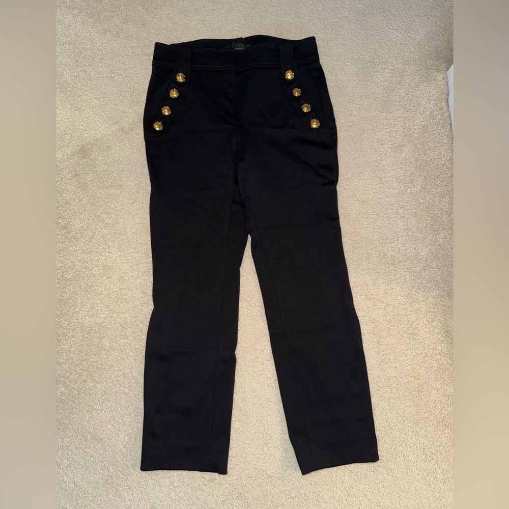 White House Black Market Black Cropped Trousers